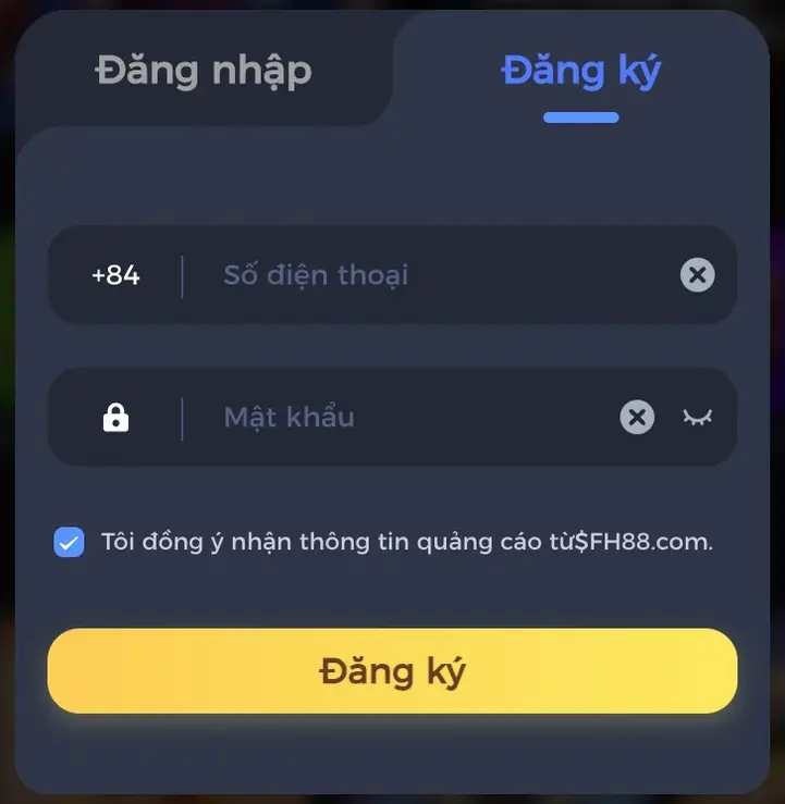 Đăng Ký Tài Khoản FH88